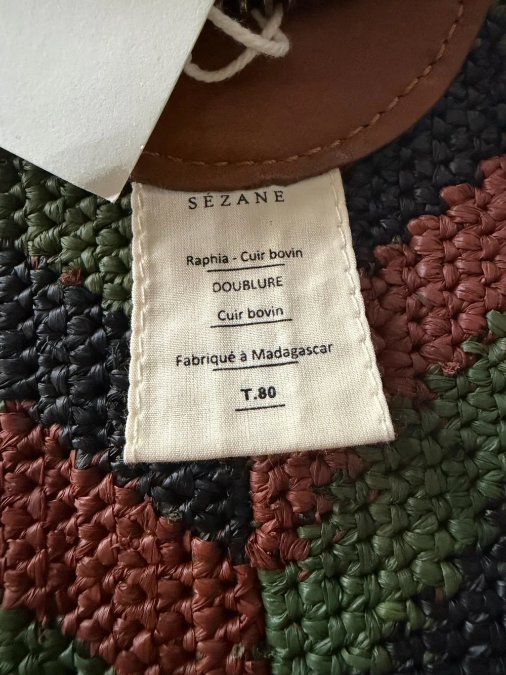 NWT Sezane Carlie Belt Multicoloured / Khaki - Size 80 - Picture 13 of 16